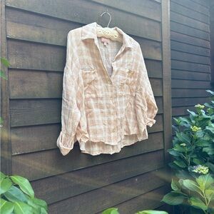 Show Me Your MuMu Plaid Blouse